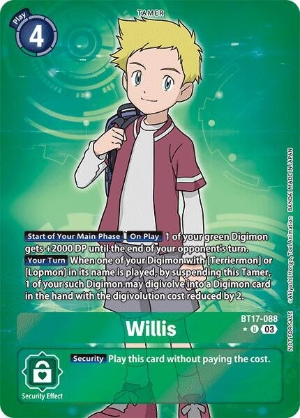 Willis (Box Promotion Pack: Secret Crisis) (BT17-088 U) 
