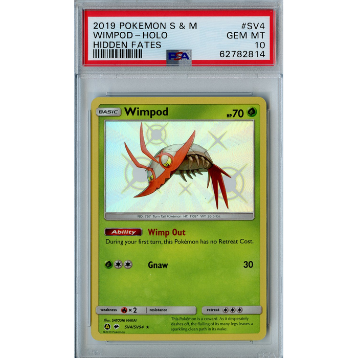 Wimpod (SV4/SV94) - Holo Rare - Hidden Fates [PSA 10] 