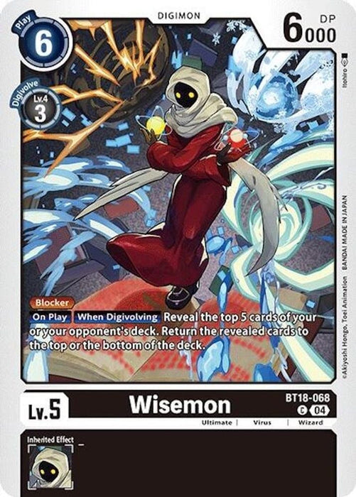 Wisemon (#BT18-068 C) (Release Special Booster 2.0) Near Mint 