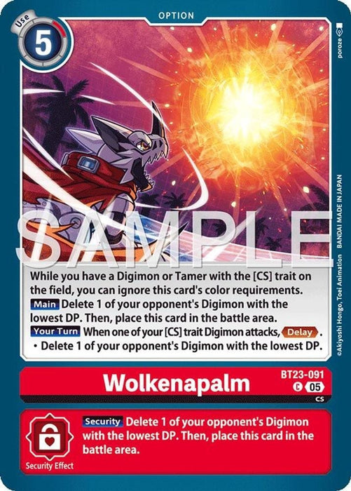 Wolkenapalm (#BT23-091 C) (Hackers' Slumber) Near Mint 