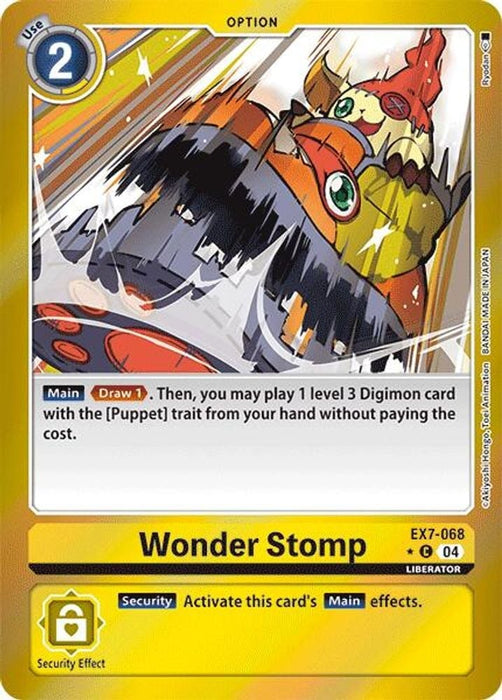 Wonder Stomp (Foil) (#EX7-068 C) (Digimon LIBERATOR) Near Mint Foil 
