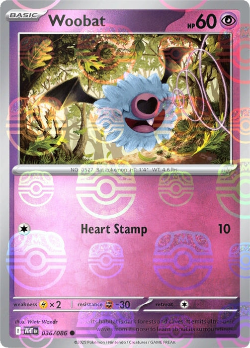 Woobat (036/086) (Master Ball Pattern) [Scarlet & Violet: White Flare] 