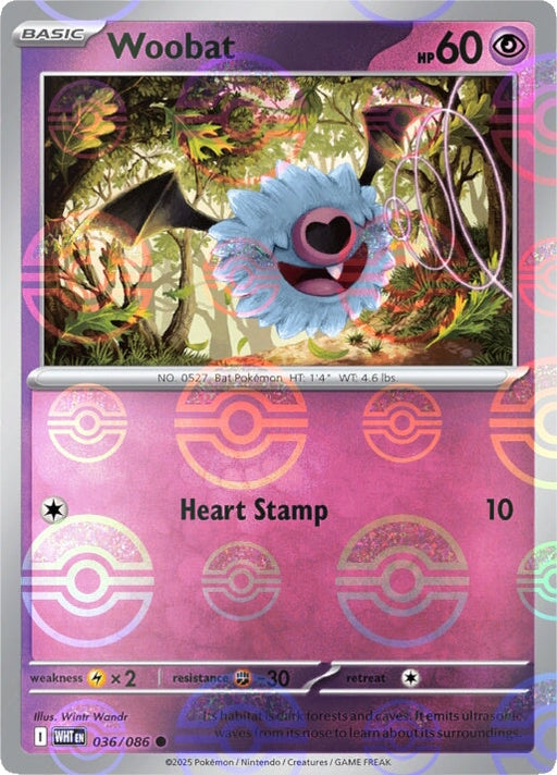 Woobat (036/086) (Poke Ball Pattern) [Scarlet & Violet: White Flare] 