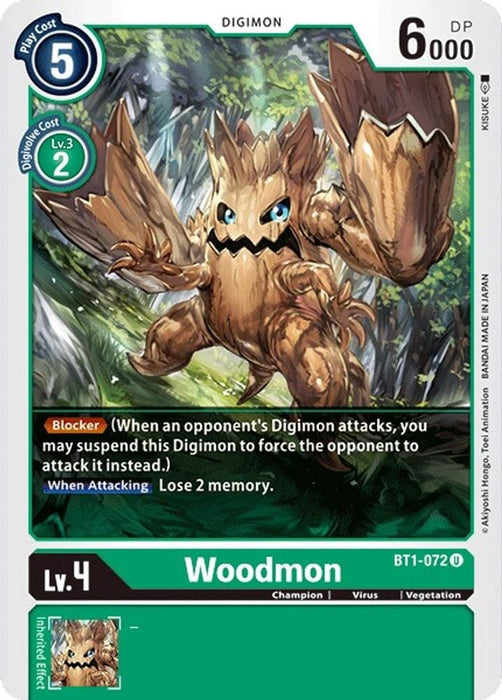 Woodmon (#BT1-072 U) (Release Special Booster 1.0) Near Mint 
