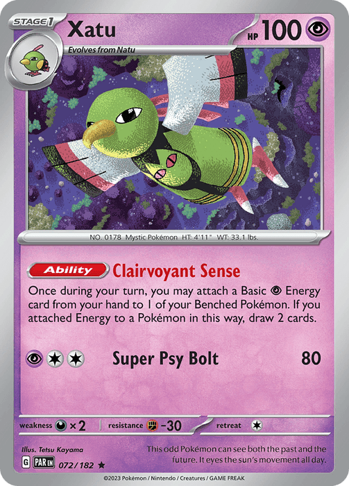 Xatu (072/182) [Scarlet & Violet: Paradox Rift] 