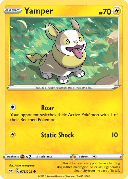 Yamper (073) [SWSH01: Sword & Shield Base Set] 