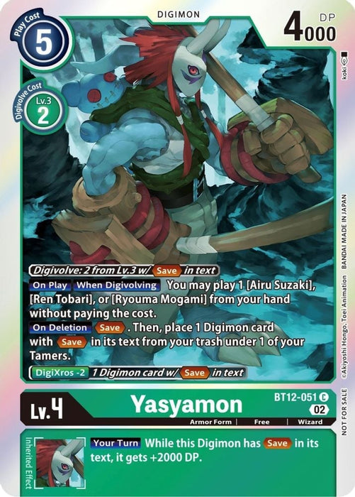 Yasyamon (Box Topper) (#BT12-051 C) (Across Time) Near Mint Foil 