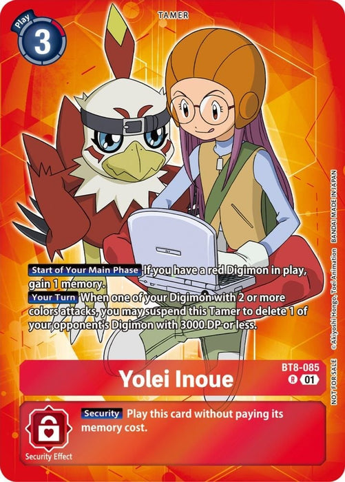 Yolei Inoue (Tamer Party Pack -The Beginning-) (#BT8-085 R) (New Awakening) Near Mint Foil 