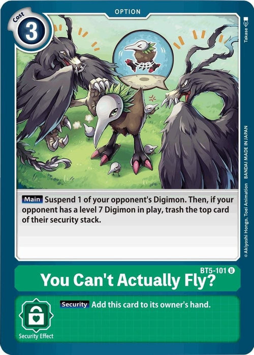 You Can't Actually Fly? (#BT5-101 U) (Battle of Omni) Near Mint 