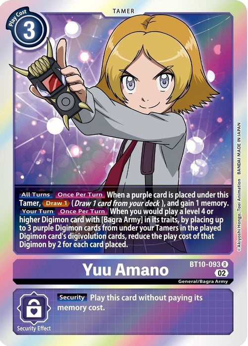 Yuu Amano (#BT10-093 R) (Xros Encounter) Near Mint Foil 