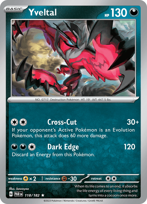 Yveltal (118/182) [Scarlet & Violet: Paradox Rift] 