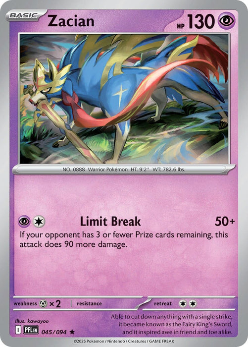 Zacian (045/094) [Mega Evolution: Phantasmal Flames] 