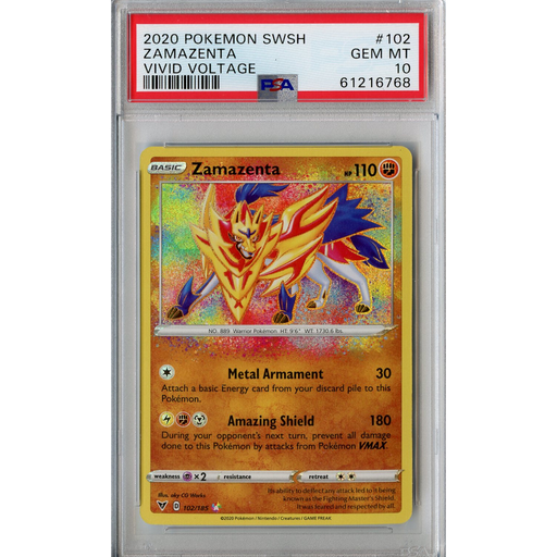 Zamazenta (102/185) - Amazing Rare - Vivid Voltage [PSA 10] 