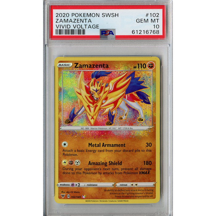 Zamazenta (102/185) - Amazing Rare - Vivid Voltage [PSA 10] 