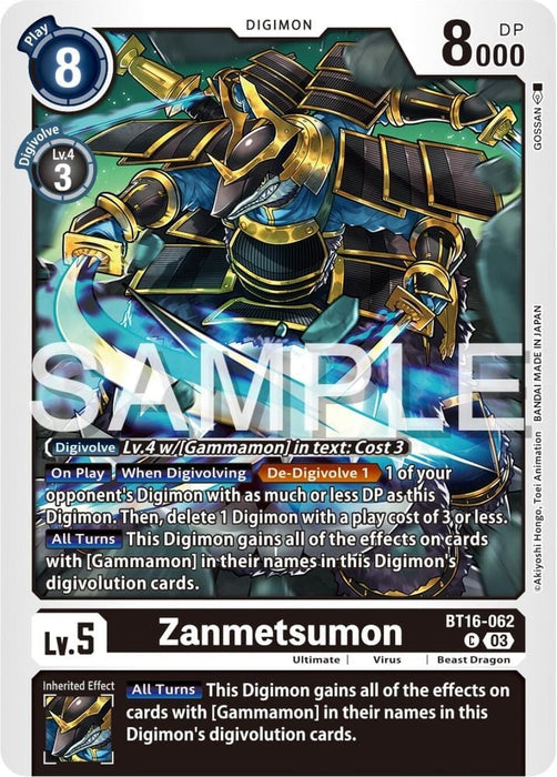 Zanmetsumon (#BT16-062 C) (Beginning Observer) Near Mint 