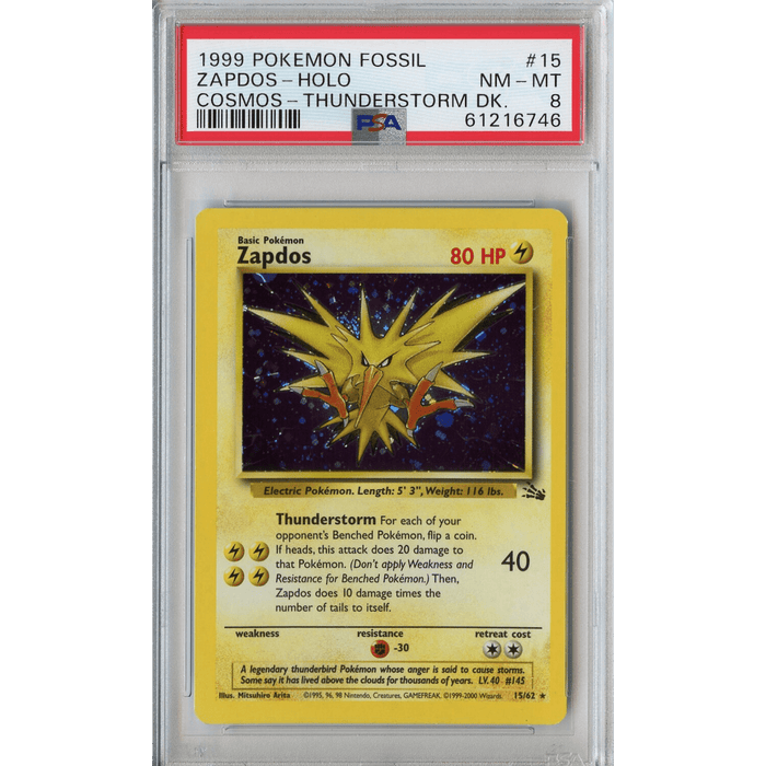 Zapdos (15/062) - Cosmos Holo - Thunderstorm Deck [PSA 8] 