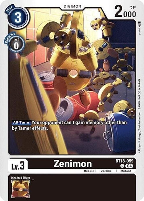 Zenimon (#BT18-059 C) (Release Special Booster 2.0) Near Mint 
